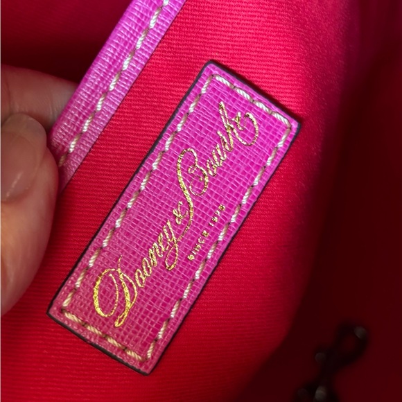 NEW Dooney & Bourke Saffiano Leisure Shopper Hot Pink Brown Leather Tote NWOT - Picture 11 of 16